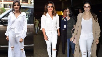 Wish to set vogue goals in white distressed jeans? Gets tips from Deepika Padukone, Priyanka Chopra and Anushka Sharma