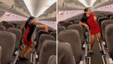 Wow! Amazing! A Video Of Air Hostess Dancing To Bengali Song Kacha Badam On Empty Flight Will Make Your Day