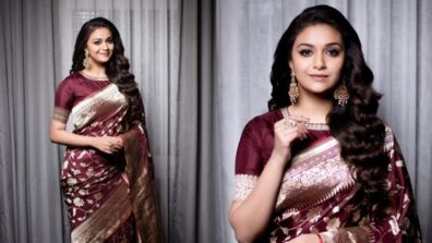 Add A Floral Accent To Your Saree Ensemble: Take Cues From Keerthy Suresh’s Book