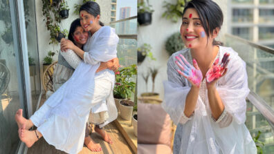After Randeep Rai, Shivangi Joshi plays Holi with mom, see pics