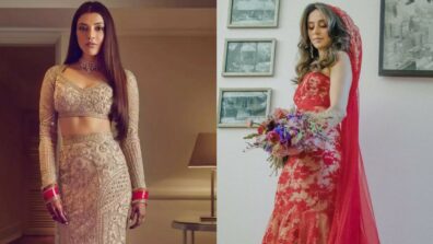 All set to get married soon? Learn the mermaid special lehenga gown outfit style hack from Kajal Aggarwal and Shibani Dandekar