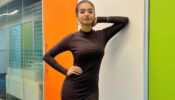 Anushka Sen keeps it chic in black for Swaang promotions, see pictures