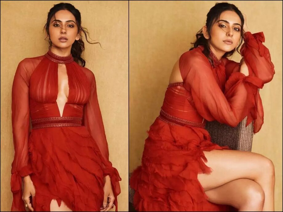 As Hot As Fire: Rakul Preet Singh Slays In Red Outfits - 2