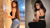 Ashnoor Kaur and Sana Makbul are sassy babes in black crop top with high-waist denim jean, take a glance below