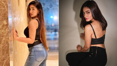 Ashnoor Kaur and Sana Makbul are sassy babes in black crop top with high-waist denim jean, take a glance below