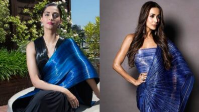 Who Looks Better In A Blue Metallic Saree: Sonam Kapoor Or Malaika Arora?