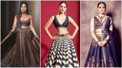 Bhumi Pednekar, Kiara Advani and Kangana Ranaut in JJ Valaya special lehengas, a quintessential visual delight