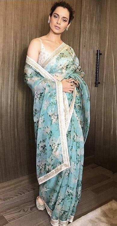 Bollywood Actresses Like Kangana Ranaut, Kareena Kapoor, And Others Are Nailing The Organza Saree Trend - 2