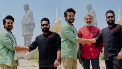 Congratulations: ‘RRR’ actors Ram Charan and Jr. NTR become first actors to promote at ‘Statue Of Unity’