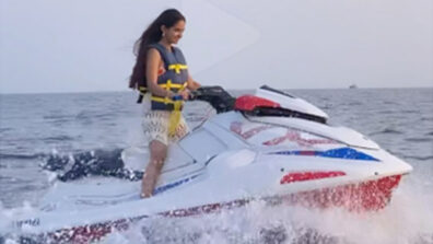 Dare To Conquer: Anushka Sen enjoys first-time ride in Jetski alone at Maldives, fans shocked seeing bravado