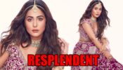 Desi Diva: Hina Khan looks resplendent in purple lehenga, Kushal Tandon comments ‘Sunder’