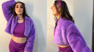 Dhvani Bhanusali turns a purple candy, See pictures