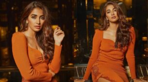 Fans Left Burning As Pooja Hegde Sets Instagram On fire In Her Orange Slit Dress