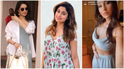 Fashion Divas: Shraddha Kapoor bosses in grey baggy dress, Shamita Shetty dolls up in floral midi, Nora Fatehi flaunts her toned abs in tracksuit