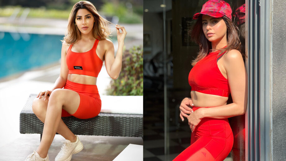 Fashion Face-off: Nikki Tamboli and Aamna Sharif 'dare to bare' in spicy red outfit, vote for your favourite 584037