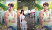 Fitspiration: Tiger Shroff flaunts his flexed chiselled abs, Disha Patani shows off her toned midriff in white tracksuit at airport