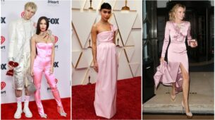From Megan Fox To Amanda Holden, These Hollywood Stars Dazzled In Pink Satin Ensembles