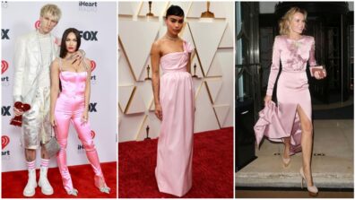 From Megan Fox To Amanda Holden, These Hollywood Stars Dazzled In Pink Satin Ensembles