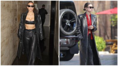 Hailey Bieber Or Kim Kardashian: Who Styled In Black Leather Jacket The Best?