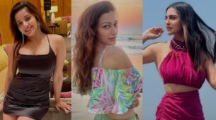 Hotness Alert: Monalisa keeps it bold in LBD, Sunayana Fozdar vibes in classic floral beachwear, Krystel Dsouza turns a mermaid in red