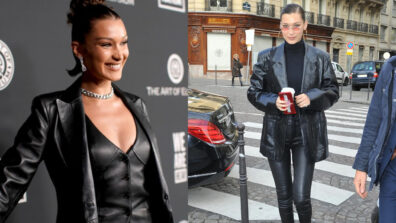 How Much Leather Is Too Much Leather? Let’s Find Out From Bella Hadid’s Full Leather Ensembles