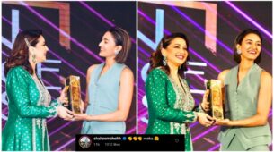 Huge Milestone: Erica Fernandes gets special award from ‘Dhak Dhak’ girl Madhuri Dixit, Shaheer Sheikh congratulates