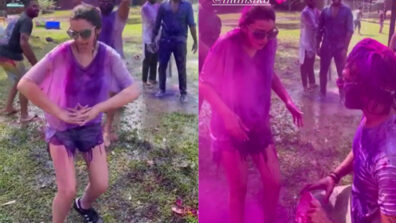 Ik Junoon (Paint It Red): Hansika Motwani enjoys Holi in baggy clothes and hot pants, see viral video