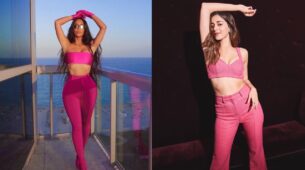 International Vs Desi Queen: Kim Kardashian Or Ananya Panday: Which babe slayed in all-pink high-chic bold outfit?