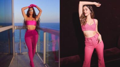 International Vs Desi Queen: Kim Kardashian Or Ananya Panday: Which babe slayed in all-pink high-chic bold outfit?