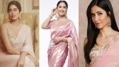 Janhvi Kapoor Vs Madhuri Dixit Vs Katrina Kaif: Whose Soft Pink Saree Would You Steal? Vote Now