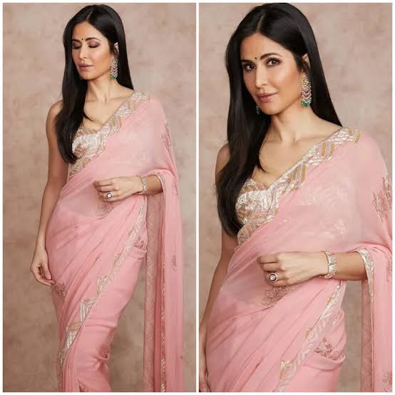 Janhvi Kapoor Vs Madhuri Dixit Vs Katrina Kaif: Whose Soft Pink Saree Would You Steal? Vote Now - 2