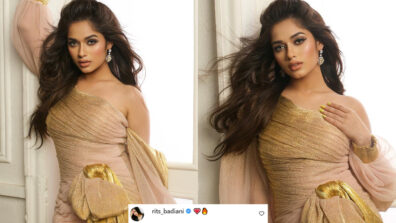 Jannat Zubair oozes with fire in this beige glittery mini outfit, Ritika Badiani has something to say