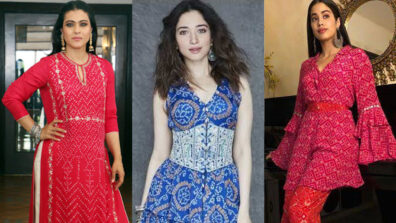 Kajol, Tamannaah Bhatia and Janhvi Kapoor are babes to watch out for in ‘Bandhani kurti without dupatta style’, see pics