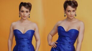 Kangana Ranaut pronounces ‘sass’ with her royal blue bodycon dress