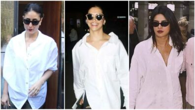 Kareena Kapoor, Deepika Padukone and Priyanka Chopra are oozing with trend in white oversized shirt style