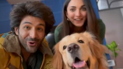 Katori ko mat batana: Kartik Aaryan chills with new ‘paw buddy’ along with Kiara Advani, video goes viral