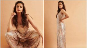 Keerthy Suresh Dresses Up In A Sequined Kurta Outfit, Take A Look