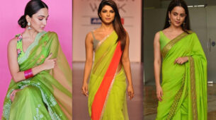 Kiara Advani, Priyanka Chopra and Kangana Ranaut take fancy for lime green coloured saree look, who’s your favourite?