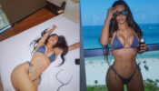 Kim Kardashian sets vogue game on fire in new strapless bikini, South divas Samantha Ruth Prabhu and Hansika Motwani approve style idea
