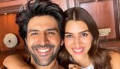 Kriti Sanon and Kartik Aaryan hug each other as they are all smiles while making special announcement, deets inside