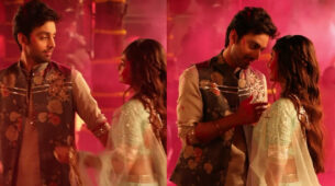 Lahu Muh Gaya: Himansh Kohli and Anushka Sen do a Ranveer Singh-Deepika Padukone act from Ramleela, video goes viral