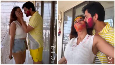 Lahu Munh Lag Gaya: Monalisa and husband follow Ranveer Singh-Deepika Padukone style romance on Holi, see viral video