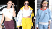 Learn to get your fitness game on point like Ananya Panday, Deepika Padukone and Kareena Kapoor in colourful track pants