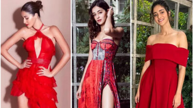 Let’s Take A Look At Ananya Panday’s Adorable Petite Red Dress Collection