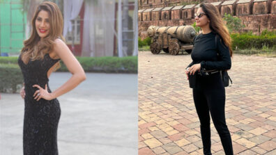 Looking forward to styling different black outfits? KKK 11 babes Nikki Tamboli and Anushka Sen are your wardrobe guides