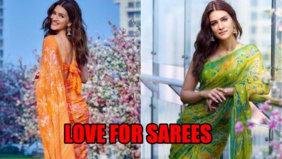 Love for sarees: Kriti Sanon sets temperature soaring in desi chiffon sarees, are you in love?