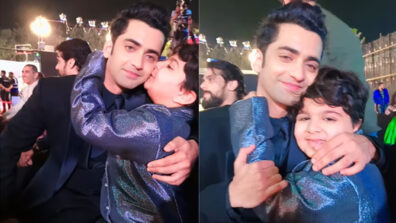 Love you kanha: RadhaKrishn fame Sumedh Mudgalkar gets adorable kiss from cute kid