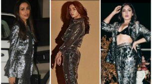 Malaika Arora, Alia Bhatt and Bhumi Pednekar set temperature soaring in gray sequin pantsuit, are you in love?