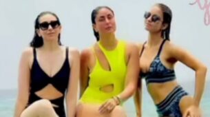Maldives On Fire: Kareena Kapoor, Natasha Poonawalla and Karisma Kapoor opt for high-chic monokinis at beach, internet sweats