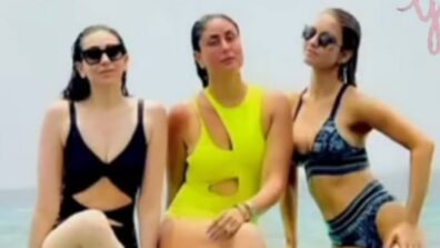 Maldives On Fire: Kareena Kapoor, Natasha Poonawalla and Karisma Kapoor opt for high-chic monokinis at beach, internet sweats